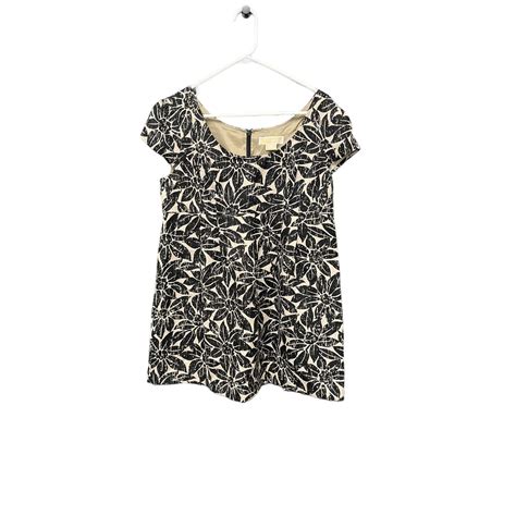 michael kors black and white floral|Michael Kors Women's Black and White Dress Floral Medium.